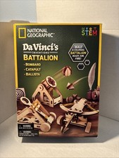 National Geographic STEM DaVinci's Battalion Laser Cut Wooden Building Open Box