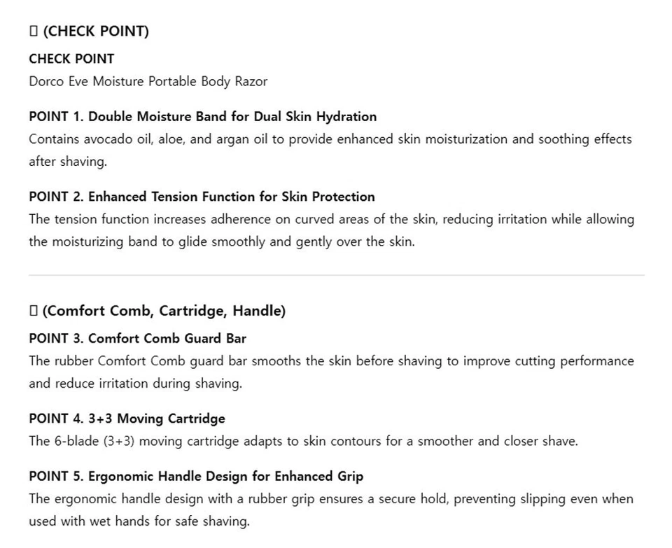 Maquinilla de afeitar para mujer Dorco Eve Moisture hoja de 6 capas depilación femenina Foto 4 de 4