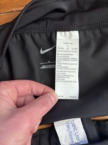 Nike Pantalones Cortos de Natación Mujeres Talla 3X Negro Skort Element Traje de Baño Boardshort Forrado NUEVO - Imagen 4 de 7