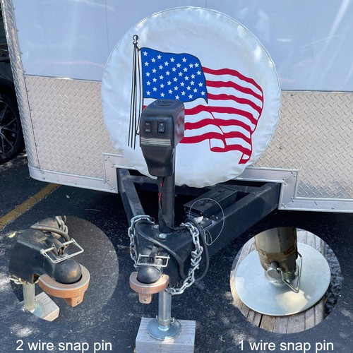 Pin de seguridad cuadrado de toma de fuerza de bloqueo a presión 1/4, 5/16, 3/8" (25 piezas) enchapado en zinc - Imagen 4 de 7