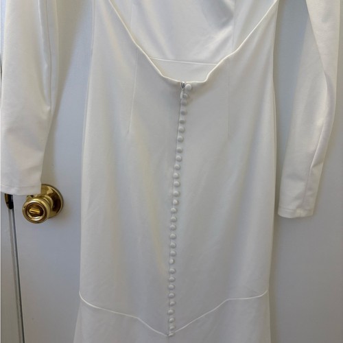 Lulus Eloquent Endearment White Long Sleeve Backless Maxi Dress size small Bride - Picture 6 of 11