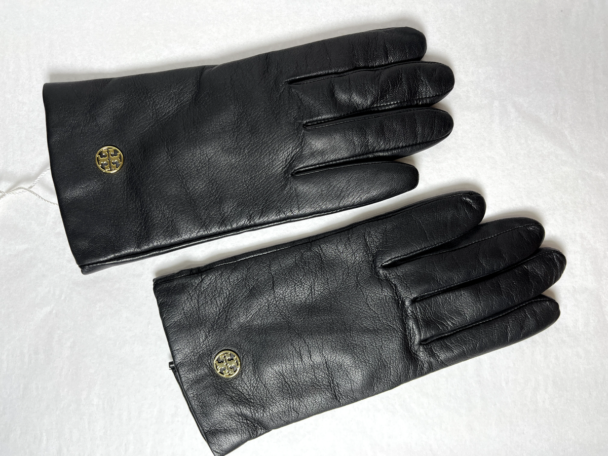 トリーバーチ　革　手袋 TORY BURCH Leather Tech Gloves Black XL | eBay