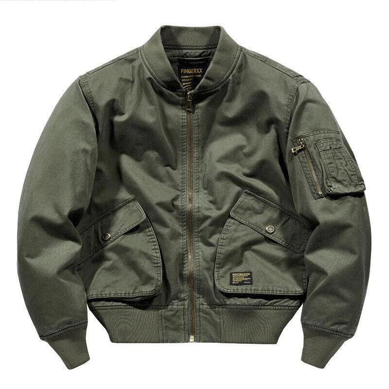 VETEMENTS Giacca da uomo stile vintage abbigliamento da lavoro sciolto cappotti tasca cerniera top esterni nuovo M 4XL