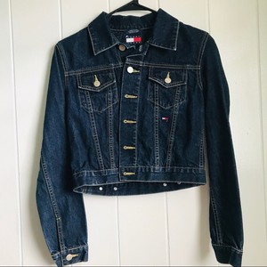 tommy hilfiger cropped denim jacket