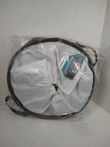 Wäschekorb rund braun mit weiß innen Wäsche Regeln Neu 18 x 15 cm - Bild 4 von 5