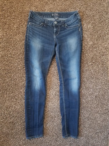 Silver Suki Super Skinny Womens Size W29/L31 Low Rise Denim Blue Jeans - Picture 5 of 12