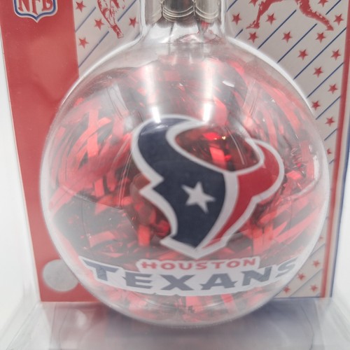 Houston Texans Round Glass Christmas Ornament Sports Collectors Series Unique - Picture 2 of 5