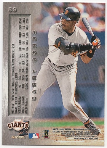 MLB Single Trading Cards Barry Bonds Pittsburgh Pirates San Francisco Giants - Picture 249 of 501