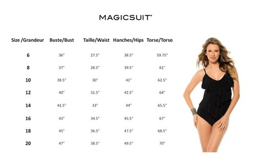 Magicsuit by Miraclesuit Black Tina Fringe One Piece Swim Dress Swimsuit 14 NWT - Picture 6 of 6