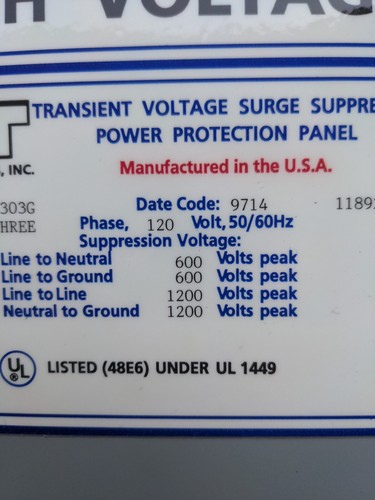 ACT Assault Power Pro 473-120-303G TRANSIENT VOLTAGE SURGE SUPPRESSOR 1PH 120V - Picture 3 of 11