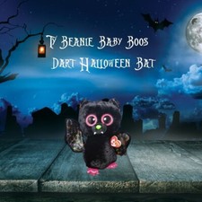 Ty Beanie Baby Boos Dart Halloween Bat  9" Medium New MWMT Ships Fast!!