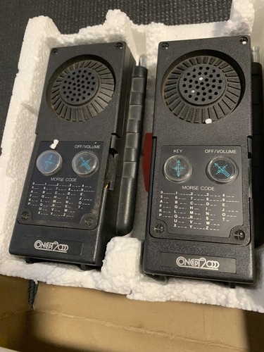 NOS Vintage Concept 2000 Walkie Talkie Portable Transceivers Morse Code M #602 - Picture 2 of 3