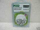 ALM GH004 20 x square head greenhouse nuts & bolts