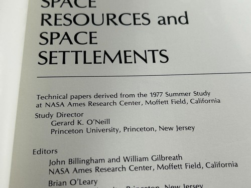 SPACE RESOURCES AND SPACE SETTLEMENTS (softcover 1979) Manuel # NASA SP-428 - Picture 3 of 6
