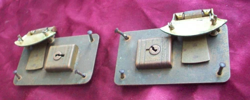 Vintage Early 1940s Rickenbacker Guitar Case Locks With Original Rivets