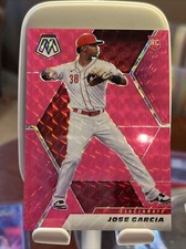 2021 Panini Mosaic Jose Garcia Pink Fluorescent #’d 03/10 Cincinnati Reds