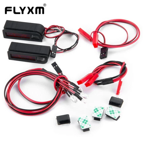 FLYXM 1Set Front & Rear LED Light For 1:10 TRAXXAS Drag Slash C10 1976