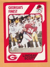 Lindsay Scott Georgia Bulldogs 1989 Card #66 Jesup GA  2P