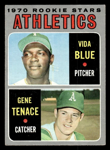 1970 Topps #21 Athletics 1970 Rookie Stars (Vida Blue / Gene Tenace)