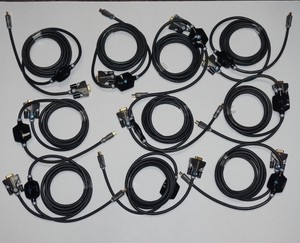 lot of 10 monster mini displayport dp to vga cables 8 ft works ft works