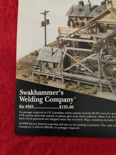 Vintage 1990 Swakhammer’s Welding Co. Model Train Print Ad Fine Miniatures Ad - Picture 5 of 7