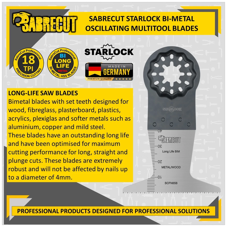 10pcs SabreCut Starlock Bimetal Multitool Blades Long Life Bosch Fein Makita - Image 3 of 4