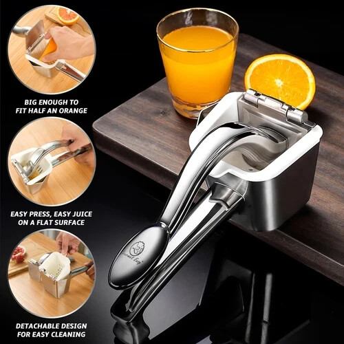 Gourmet Easy - Hand Juicer Pro Squeezer Stainless Steel Manual Citrus Press - Bild 4 von 5