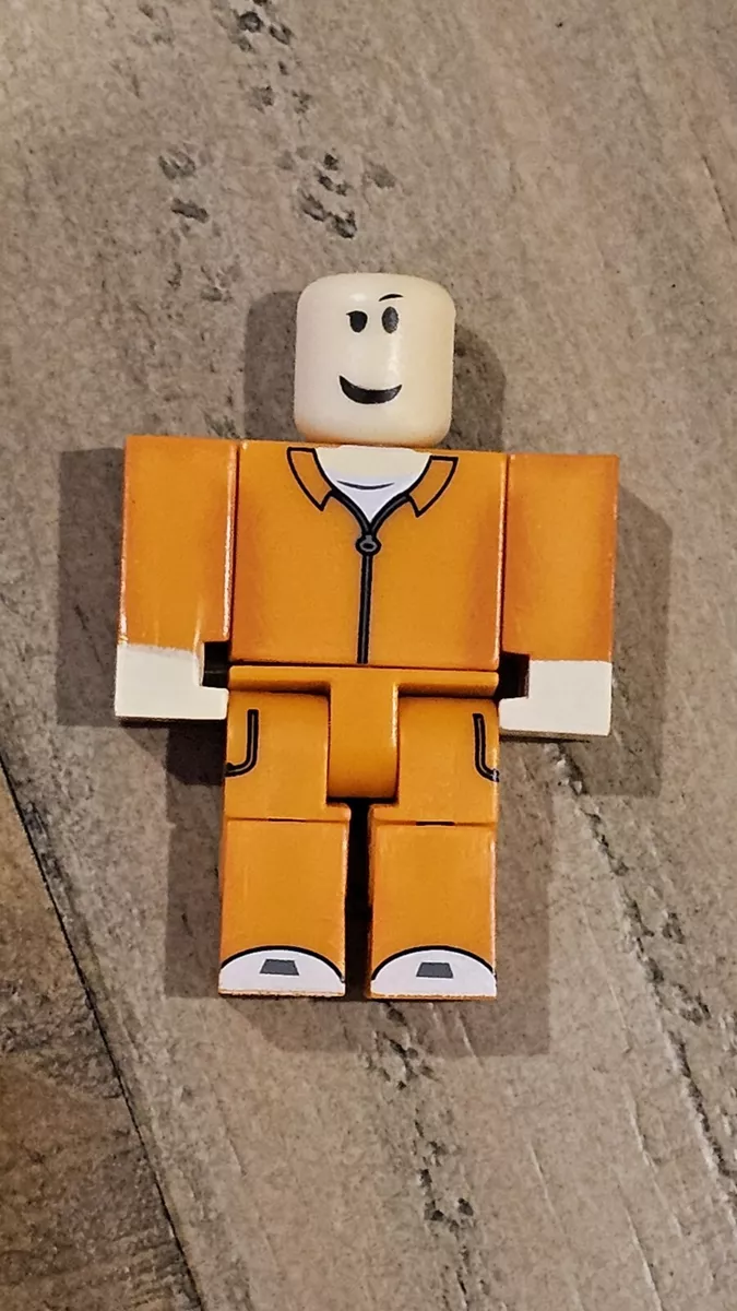 ROBLOX Prison Life Inmate Action Figure-Yellow & Orange 2.5 Tall Free  Shipping