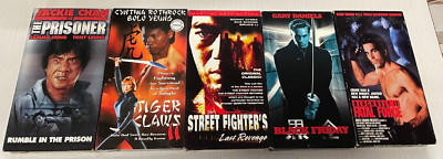 5 VHS The Prisoner Tiger Claws 2 Street Fighter 2 Black Friday Black Belt 2 Rare