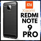 CUSTODIA PER XIAOMI REDMI NOTE 9 PRO PRCOVER NERA OPACA MORBIDA IN CARBONIO TPU