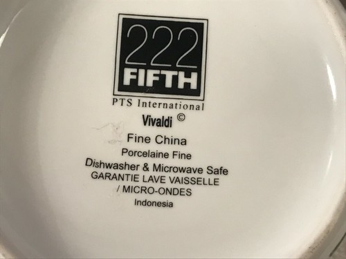 222 Fifth set of 4 coffee mugs Vivaldi MAX4338 - Picture 12 of 12