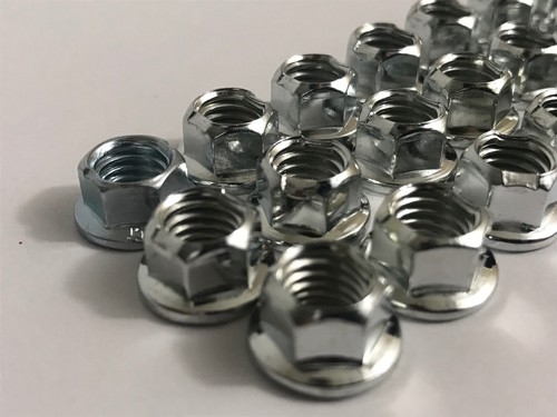 White Zinc M8 Silver K Nuts for Kart Wheels 10mm Spanner Size- Rotax - X30 Cadet - Imagen 8 de 11