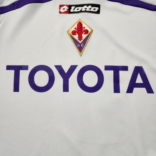 Camiseta de fútbol visitante Lotto ACF Fiorentina 2010 Juan Vargas para hombre XL Perú Italia - Imagen 9 de 10