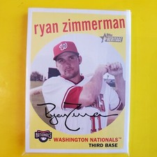 (10) 2008 Topps Heritage #391 Ryan Zimmerman - Washington Nationals 