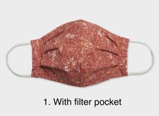 Face mask with filter pocket and nose wire