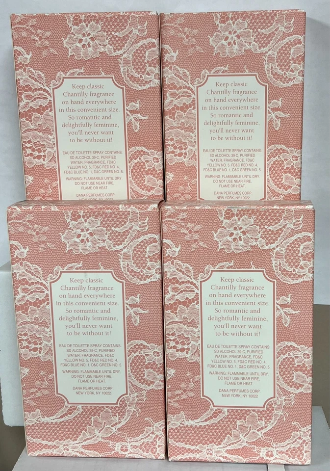 4 bottles Chantilly by Dana Eau de Toilette Spray 0.375 fl oz please read below - Image 4 of 4