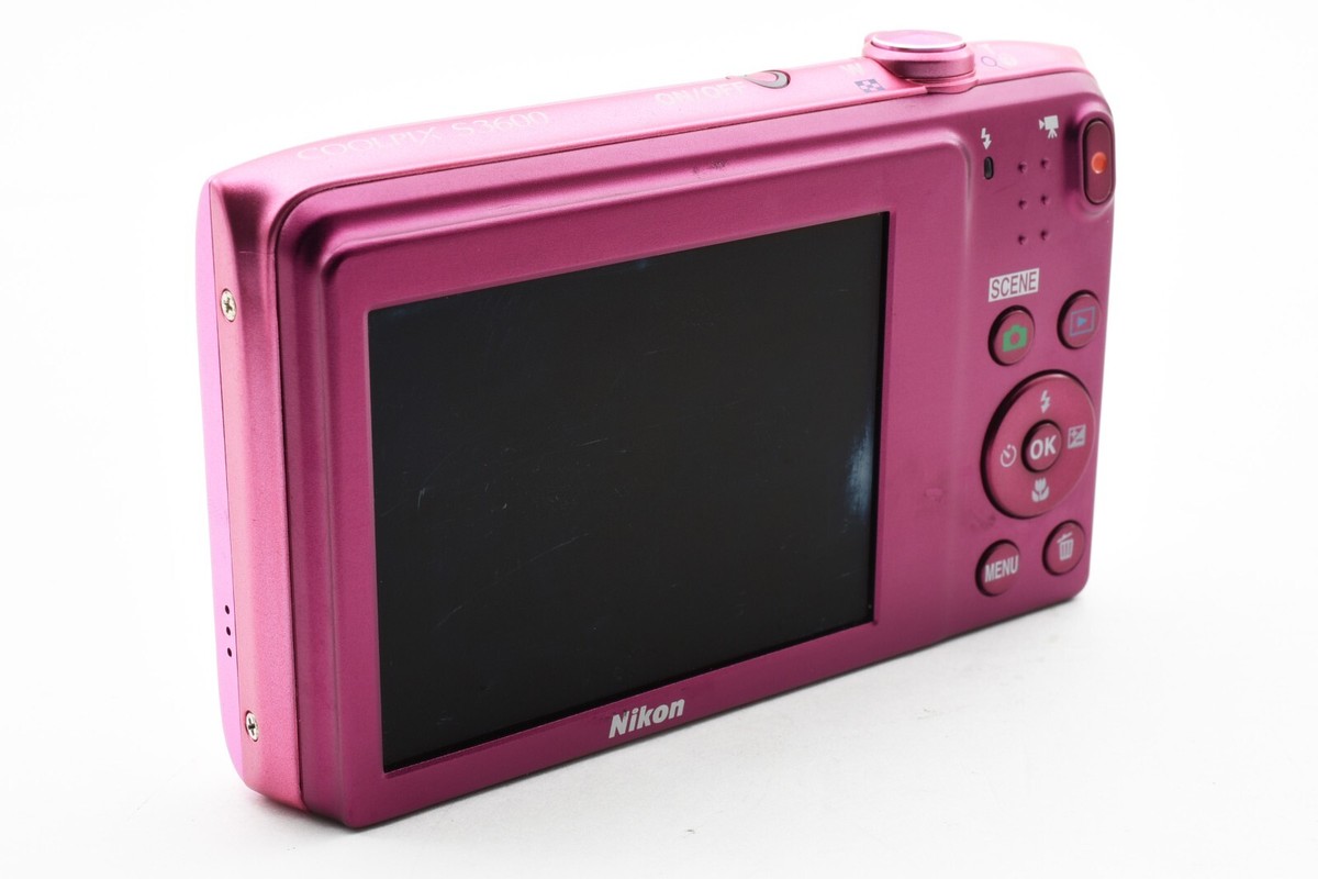 Nikon COOLPIX S3600 20.1MP Compact Digital Camera Pink From Nikon COOLPIX S3600 20.1MP Compact Digital Camera Pink From