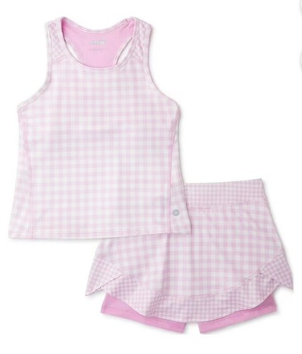 3 Avia Girls Racerback Tank Top and Skort Sets Sz L (10-12) Blue Pink Blk - Picture 3 of 9