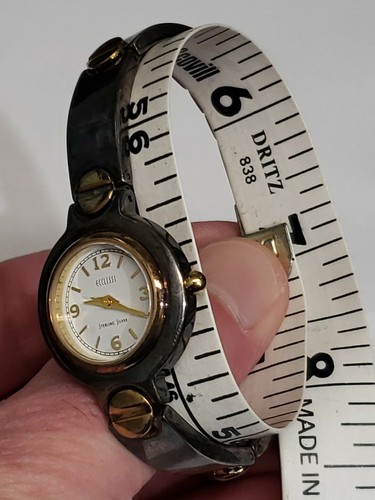 Orologio ECCLISSI Donna Argento Sterling Bicolore 25mm Modello 31270 Batteria Nuova - Foto 4 di 7