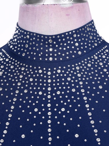 Mujeres Ropa de Baile Vestidos Sin Mangas Brillante Lírico Vestido de Baile Recortado Espalda Tul - Imagen 45 de 81