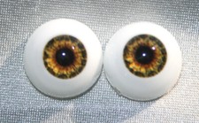 Acrylic Doll Eyes 18MM Hazel Green Glastic Realistic