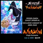 SPIDER-GWEN THE GHOST-SPIDER #1 ARIEL DIAZ VIRGIN -ltd. 1000 - IN HAND!