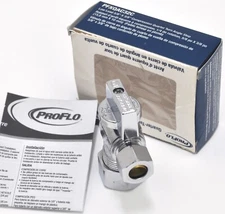 PROFLO Quarter Turn Angle Stop Valve PFXQAC32C Low Lead 5/8" x 3/8" NEW