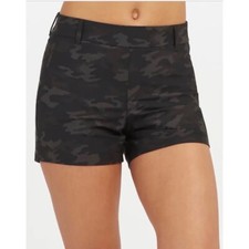 SPANX Sunshine Pull On Shorts, XL, Black Camo, NEW