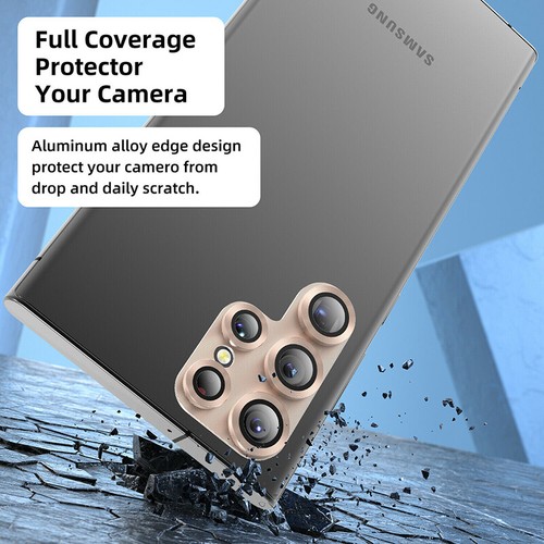 For Samsung Galaxy S22 Ultra Metal Tempered Glass Camera Lens Protector Cover e - Picture 5 of 15
