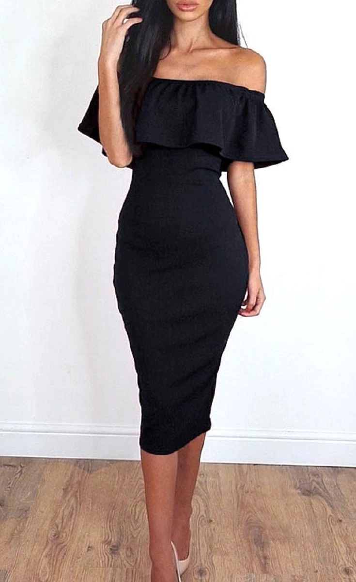 Dress with top ruffle neckline zara