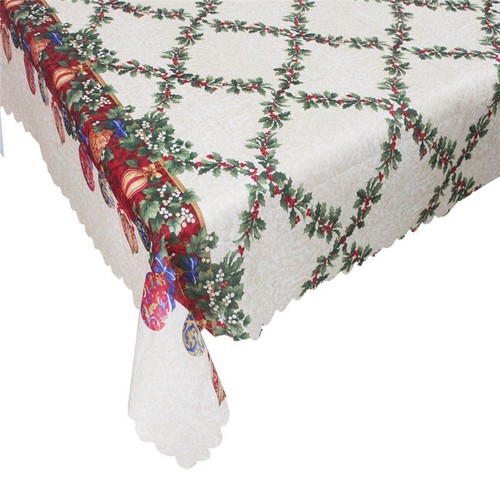 Elegant Christmas Tablecloth Rectangular Holiday Dcor For Festive Dining - Picture 13 of 14