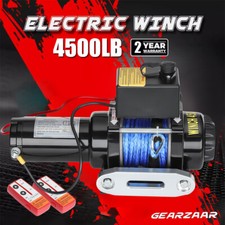 Gearzaar Electric Winch 12v 4500lb Steel Rope Wireless Remote Trailer Boat ATV