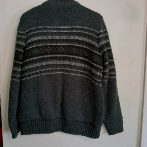 Men's Vintage Field & Stream Zip up Sweater Jacket, Berber fleece lined, Size Sm - Picture 3 of 12