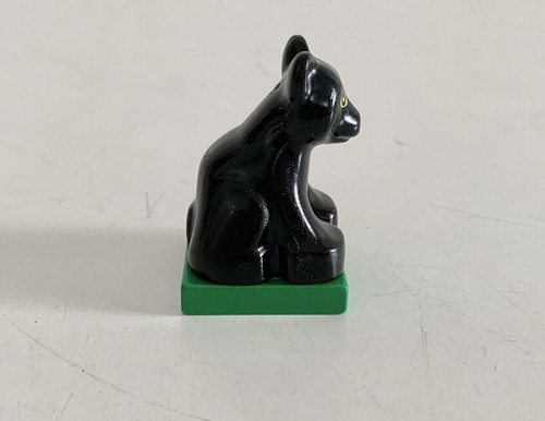 Lego Duplo SOLID BLACK PANTHER LEOPARD JAGUAR BABY CAT Animal Zoo for SAFARI - Picture 3 of 6